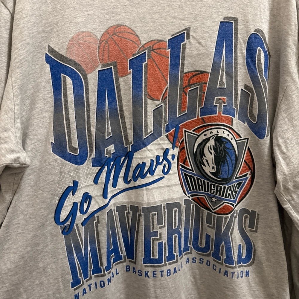 Men’s Abercrombie & Fitch X NBA Dallas Mavericks Gray Long Sleeve Shirt XL - Picture 2 of 7